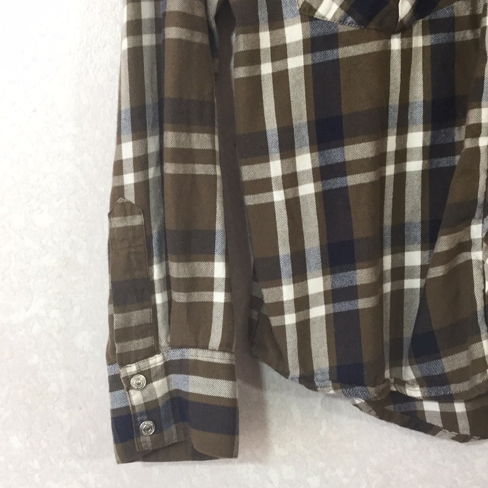 Zara Women Lightweight Flannel Shirt Snap Front S - Picture 7 of 8